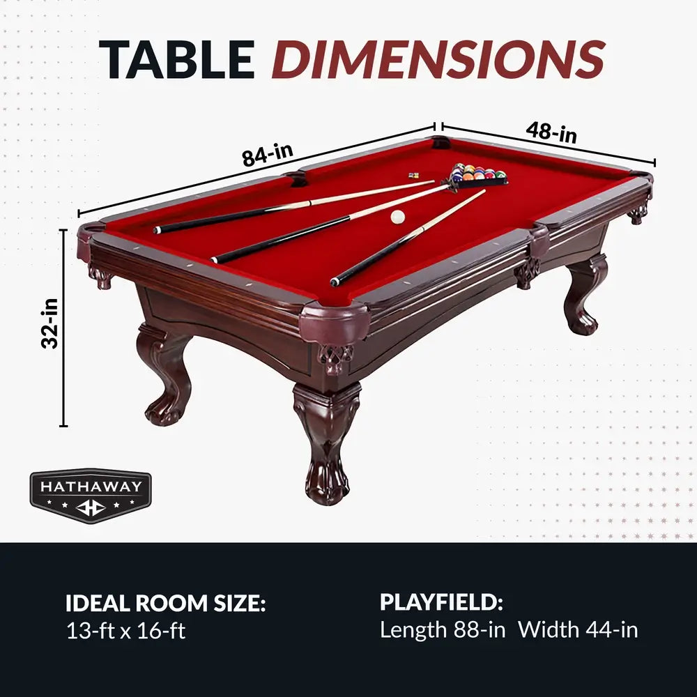Hathaway Augusta 8-ft Non-Slate Pool Table