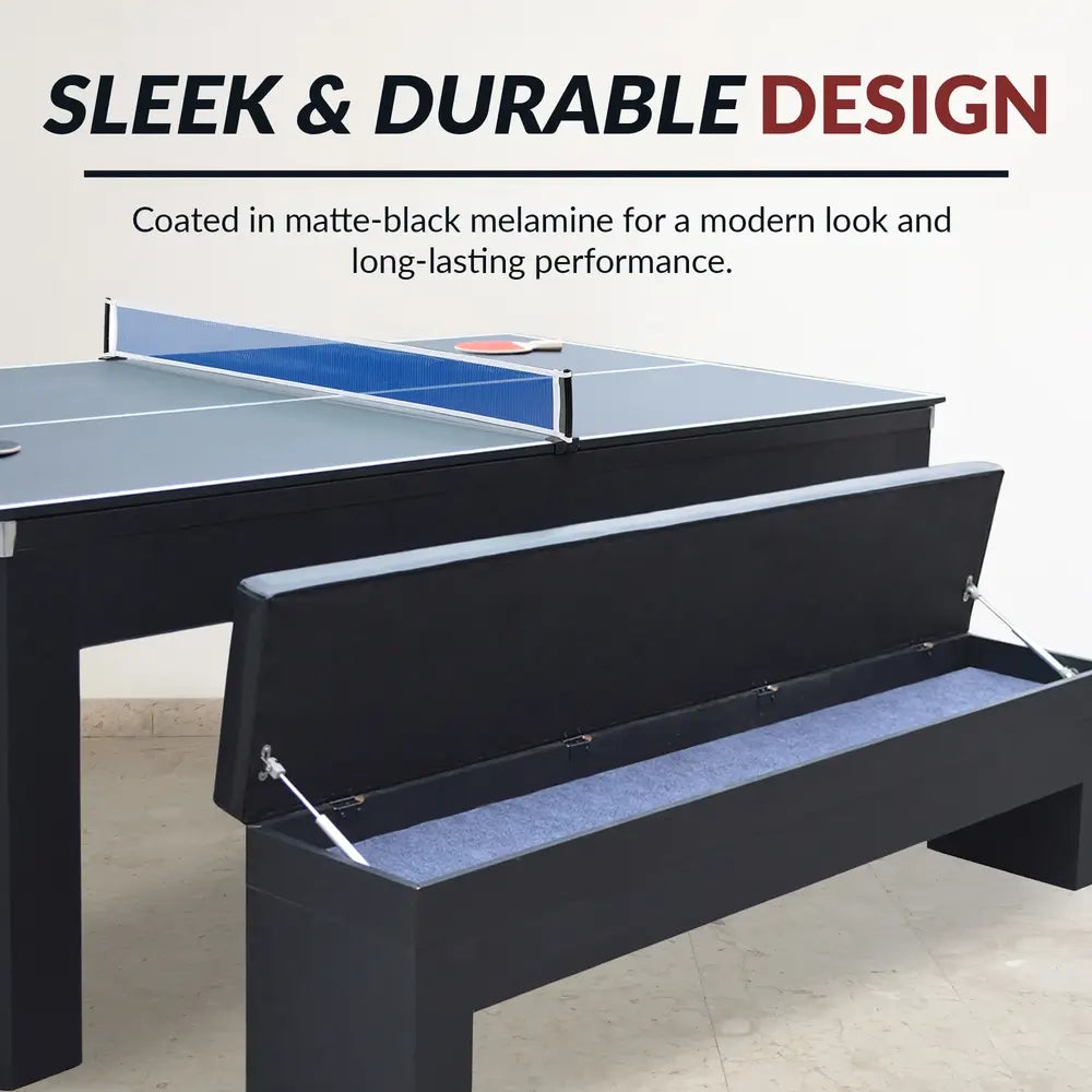Hathaway Park Avenue 7-ft Pool Table – Dining Combo Set