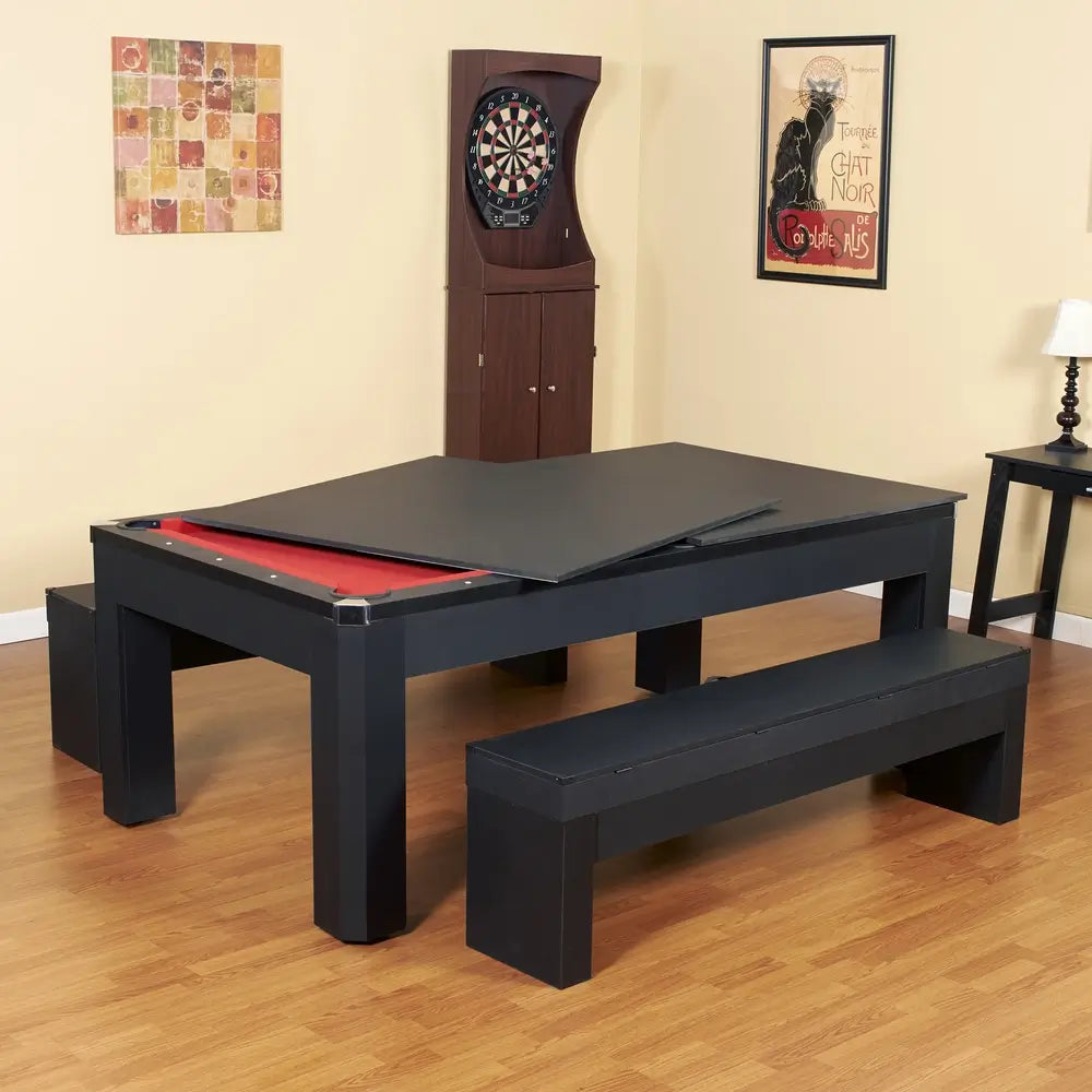 Hathaway Park Avenue 7-ft Pool Table – Dining Combo Set