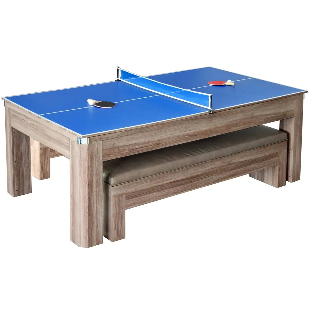 Hathaway Newport 7-ft Pool Table Combo – Dining & Benches