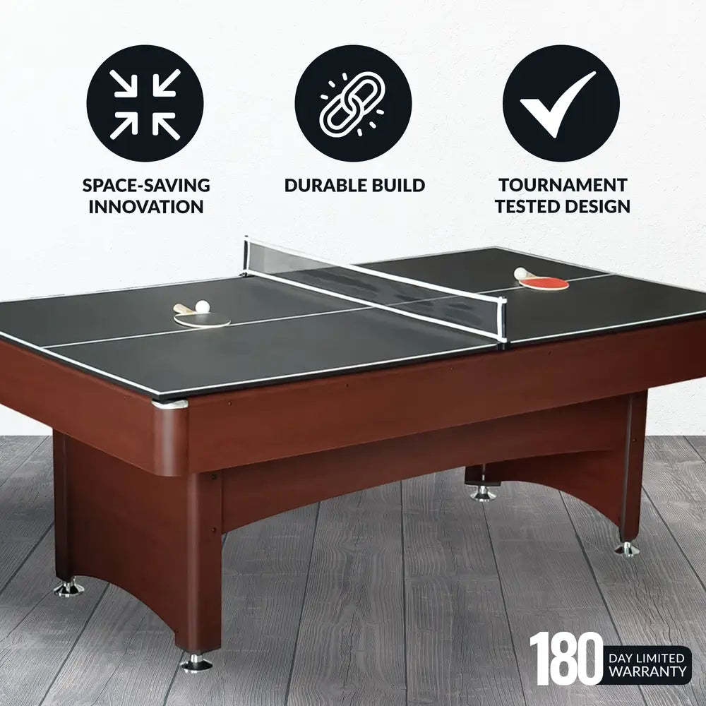 Hathaway Bristol 7-ft Pool Table – Cherry Finish Combo