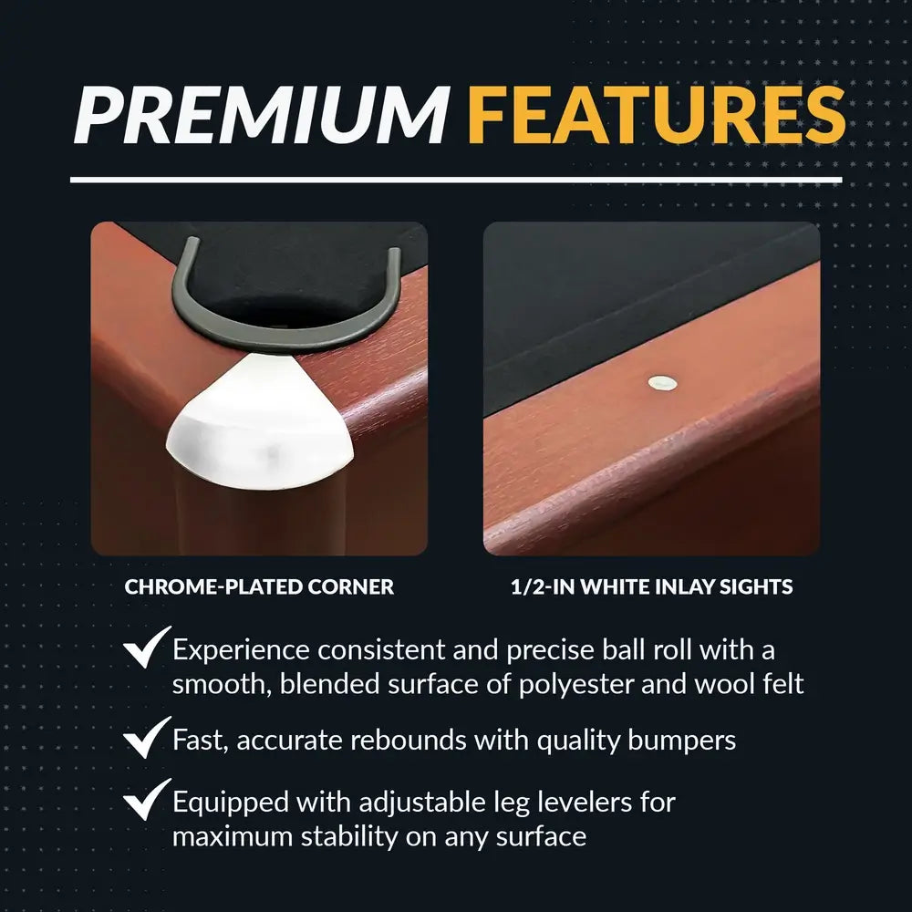 Hathaway Bristol 7-ft Pool Table – Cherry Finish Combo