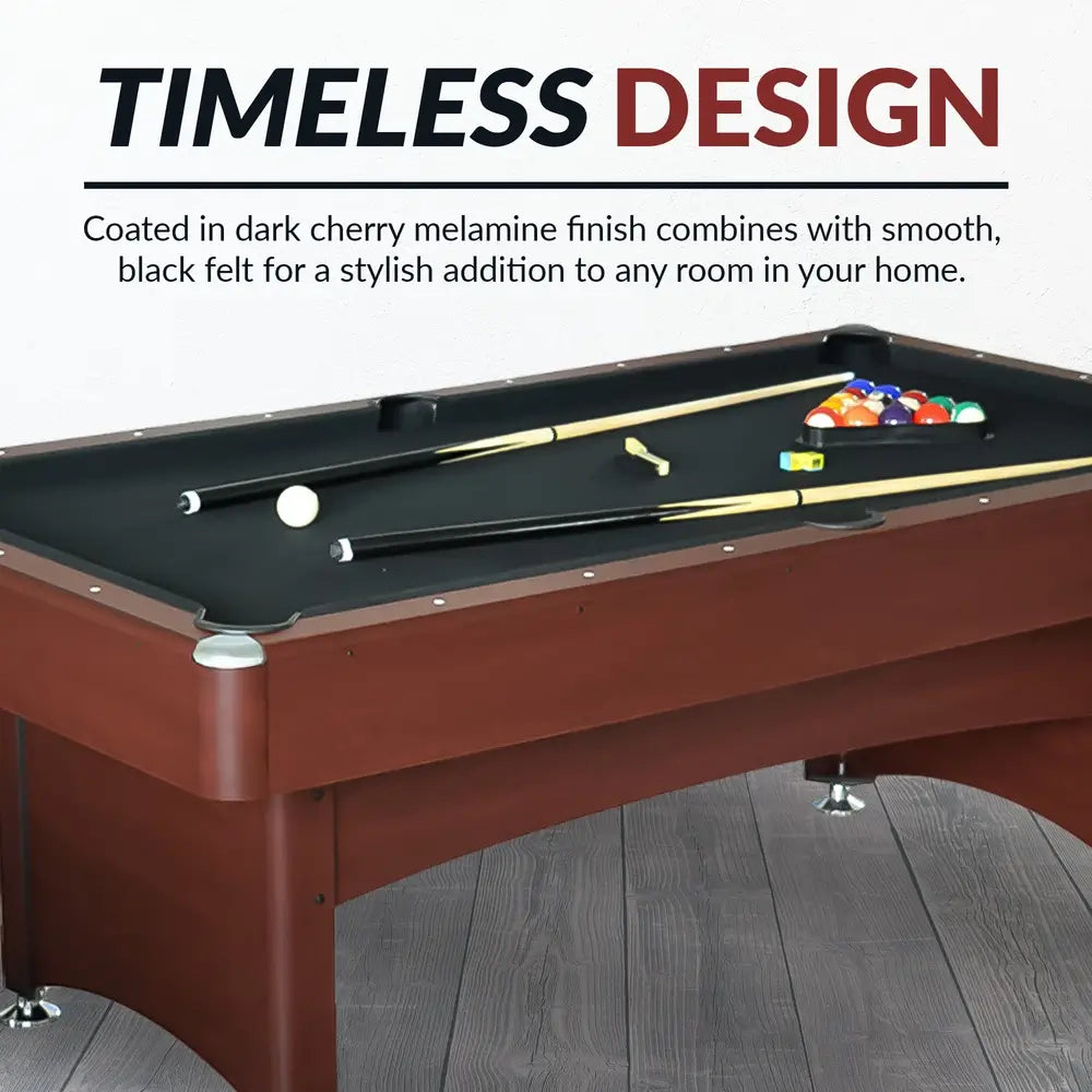 Hathaway Bristol 7-ft Pool Table – Cherry Finish Combo
