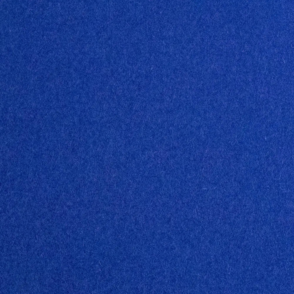 Close-up texture of blue wool blend felt used on the Hathaway Augusta pool table, offering a smooth, consistent ball roll surface.