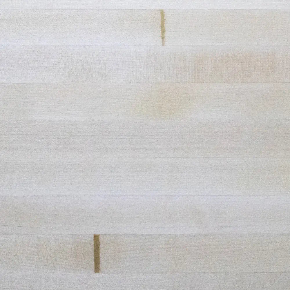 Close-up of the poly-coated birch wood playfield on the Hathaway Montecito 12-ft Shuffleboard Table – Driftwood, designed for smooth and fast puck action.