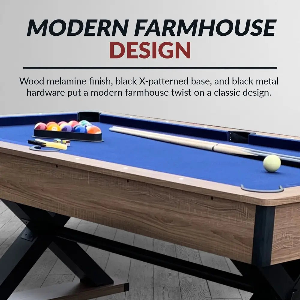 Hathaway Excalibur 7-ft Pool Table – Rustic Farmhouse Style