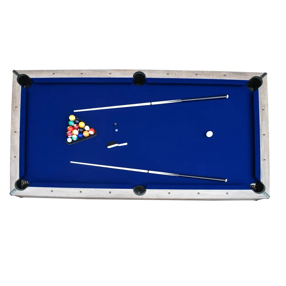 Hathaway Logan 7-ft Pool Table – Rustic Barnwood Combo