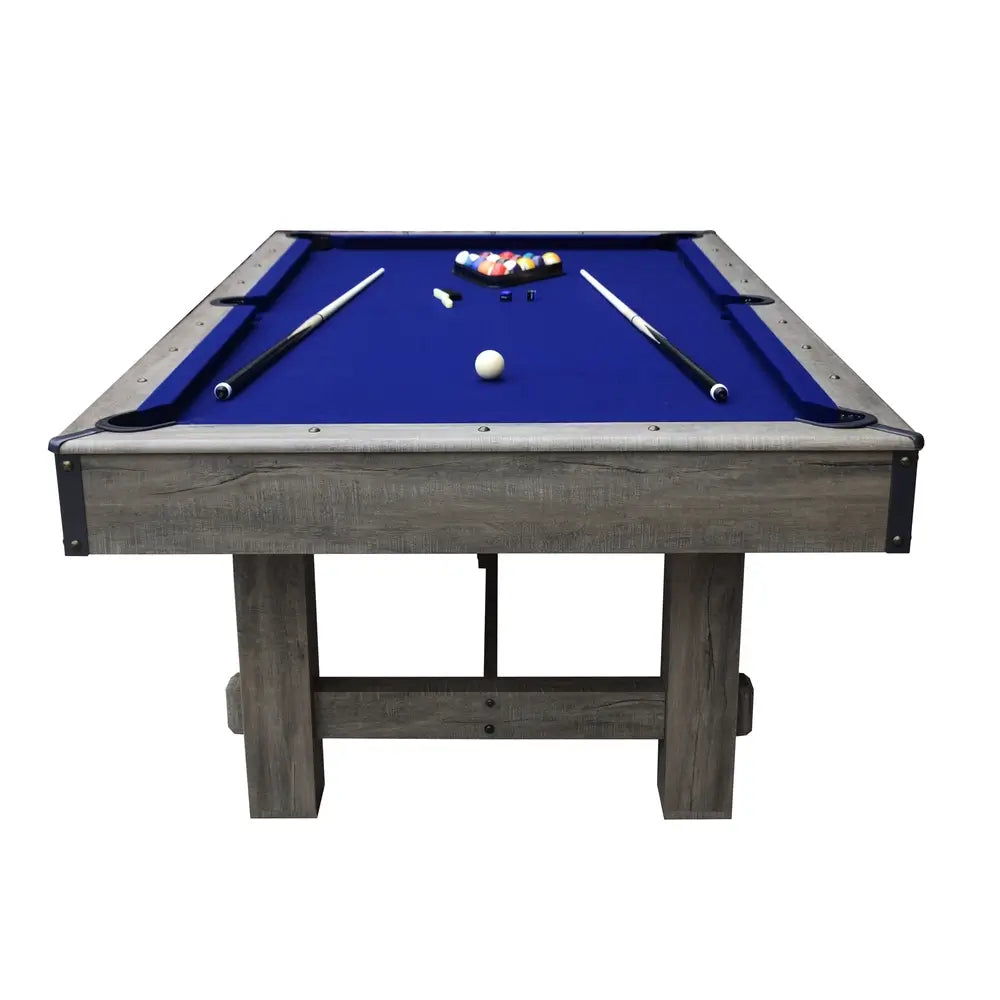 Hathaway Logan 7-ft Pool Table – Rustic Barnwood Combo