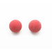 Pair of red textured foosball balls designed for smooth, controlled gameplay on standard or professional foosball tables.