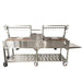 Tagwood BBQ24SS Double Santa Maria grill wide outdoor view near marina with wood storage shelf