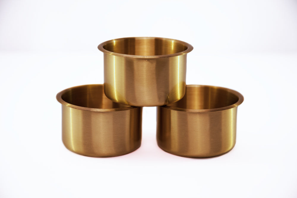 BBO 4" wide brass cupholders