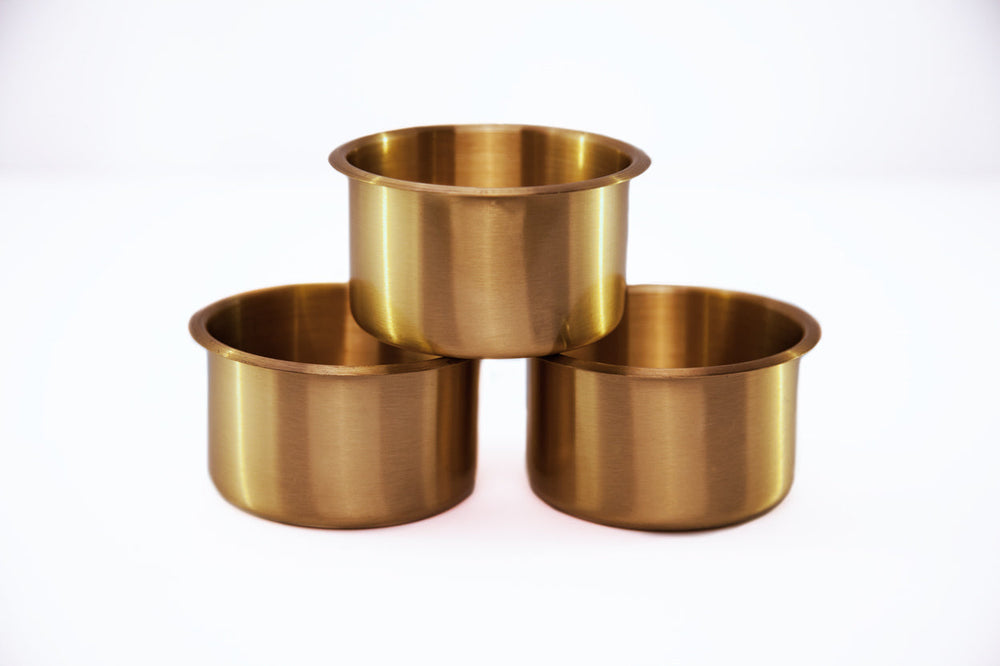 BBO 4" wide brass cupholders