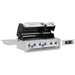Broil King Imperial QS 690i dual-hood gas grill head featuring illuminated control knobs and open lids showing stainless steel cooking grates.