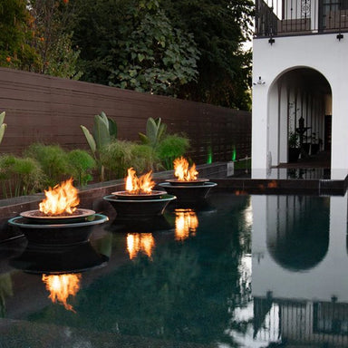 The Outdoor Plus Cazo Copper 360° Spill Fire & Water Bowl Lifestyle
