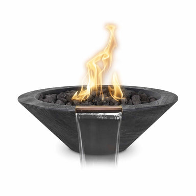 The Outdoor Plus Cazo Wood Grain Fire & Water Bowl - Ebony