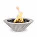 The Outdoor Plus Cazo Wood Grain Fire Bowl - GFRC Finish Ivory