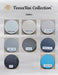 TessaRai Collection color chart for Travertine TessaRai 40 inch Patio Fire Pit Kit in Beach Sand, Grey White, Charcoal and Coastal Blue and more.