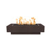 The Outdoor Plus Coronado Rectangular Fire Pit Metal Powder Coat Copper Vein