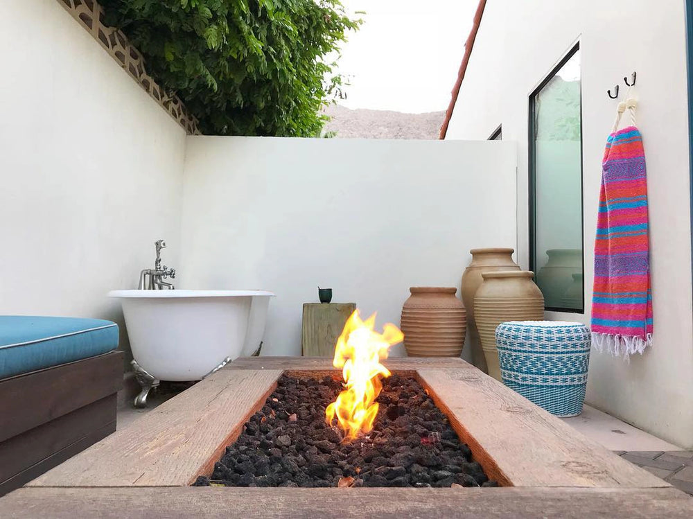 Coronado Wood Grain Fire Pit Small Yard