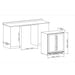 Under-counter cabinet cutout dimensions and installation diagram for KingsBottle 30-inch dual zone wine refrigerator.