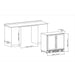 Cabinetry cutout dimensions and installation guide diagram for KingsBottle 36-inch built-in dual zone wine cooler.