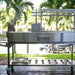 Tagwood BBQ06SS Santa Maria grill side profile with firewood storage shelf