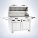 Diamond 48 Closed-Base Electric Grill -Angled View with Side Shelves
