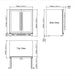 Detailed dimension diagram for KingsBottle KBU165B2 beverage fridge showing front, side, and top view measurements in inches and mm.