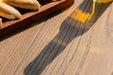 Elementi OFG224 Rova Fire Bar Table Close up detail of wood used