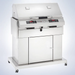 Closed View of ElectriChef Ruby 32-Inch Outdoor Electric Grill – Heavy-duty commercial-grade stainless steel with rolling casters.