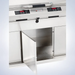 ElectriChef Ruby 32″ Grill Storage Cabinet – Stainless steel lower compartment with open door for tool and accessory storage.