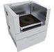 Sunstone SCC30KB-RISER kamado height riser installed in stainless base cabinet, showing support platform for kamado grill fit and elevation.
