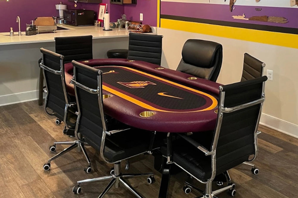 BBO Elite Poker Table Custom Graphics and Chairs