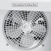 Close-up of the internal circulation cooling fan inside a KingsBottle G380 merchandiser refrigerator for even temperature distribution.