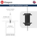 Kegco 24" Single Tap ADA Kegerator flange installation guide showing how to align tower, screw on, and thread drink lines