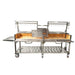 Tagwood BBQ24SS Double Santa Maria grill open firebox view with dual adjustable grates and charcoal basket