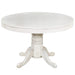 RAM Game Room GTBL48 AW 48-inch round pedestal dining table in antique white finish