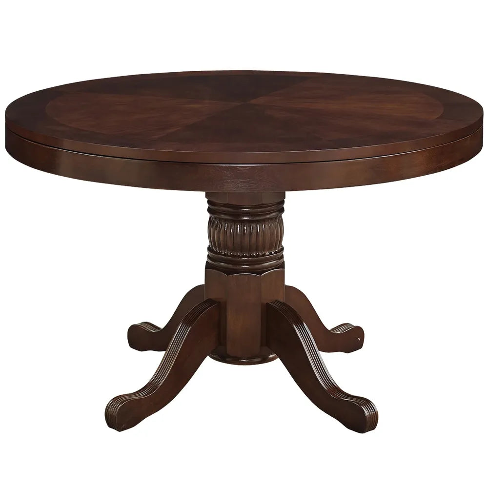 RAM Game Room GTBL48 CAP 48-inch round pedestal dining table in cappuccino finish