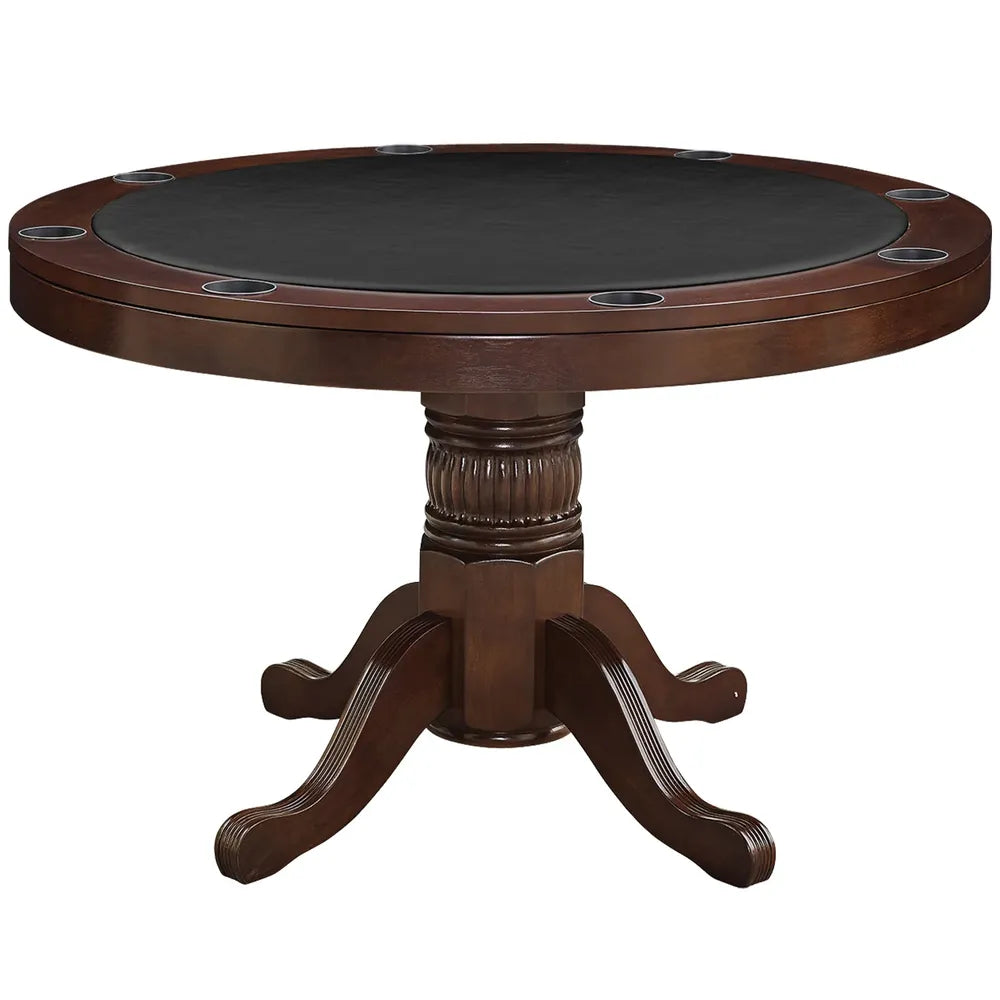 RAM Game Room GTBL48 CAP 48-inch round game table with black playing surface and cup holders
