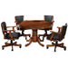 RAM Game Room GTBL48 CN 48-inch round dining and game table set with four swivel chairs