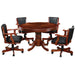 RAM Game Room GTBL48 ET 48-inch round 2-in-1 game table set with four swivel chairs