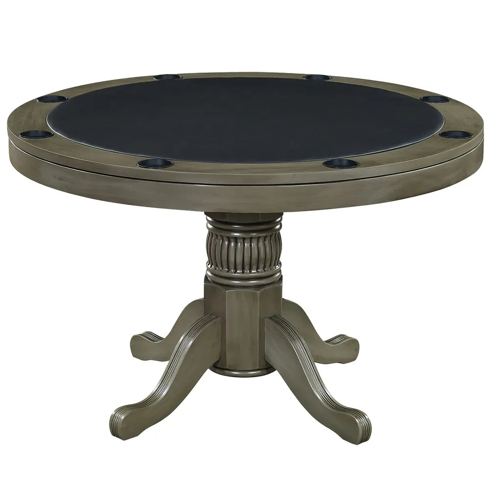 RAM Game Room GTBL48 SL 48-inch round game table with black playing surface and cup holders