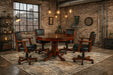 RAM Game Room GTBL48 CAP 48-inch 2-in-1 game table set in rustic loft game room setting