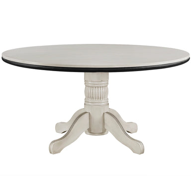 RAM Game Room GTBL60 AW 60-inch round dining table in antique white finish