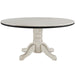RAM Game Room GTBL60 AW 60-inch round dining table in antique white finish