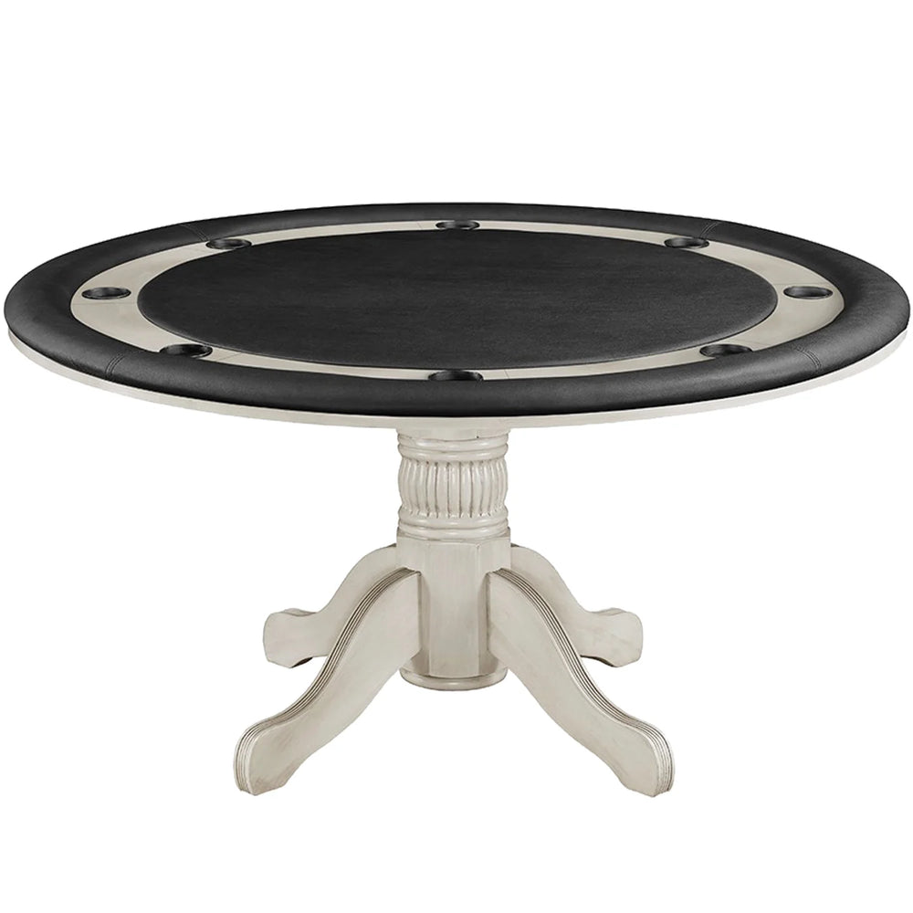 RAM Game Room GTBL60 AW 60-inch round 2-in-1 game table with padded rail and cup holders