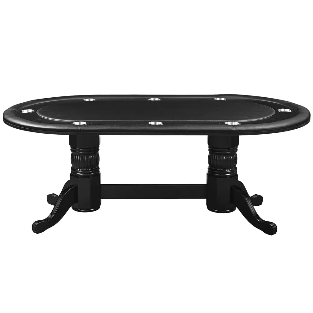 RAM Game Room GTBL84 BLK 84-inch oval poker table with cup holders
