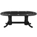 RAM Game Room GTBL84 BLK 84-inch oval poker table with cup holders