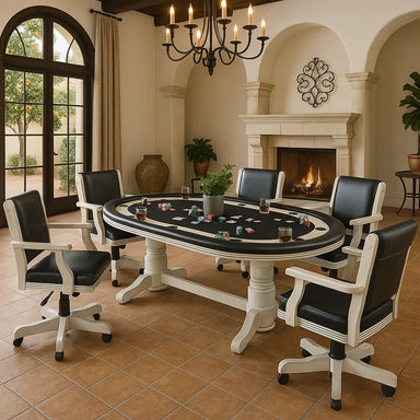 RAM Game Room GTBL84 AW 84-inch Texas Hold’em poker table set