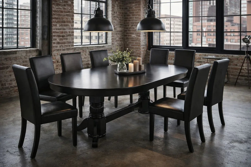 RAM Game Room GTBL84 BLK 84-inch Texas Hold’em table with dining top